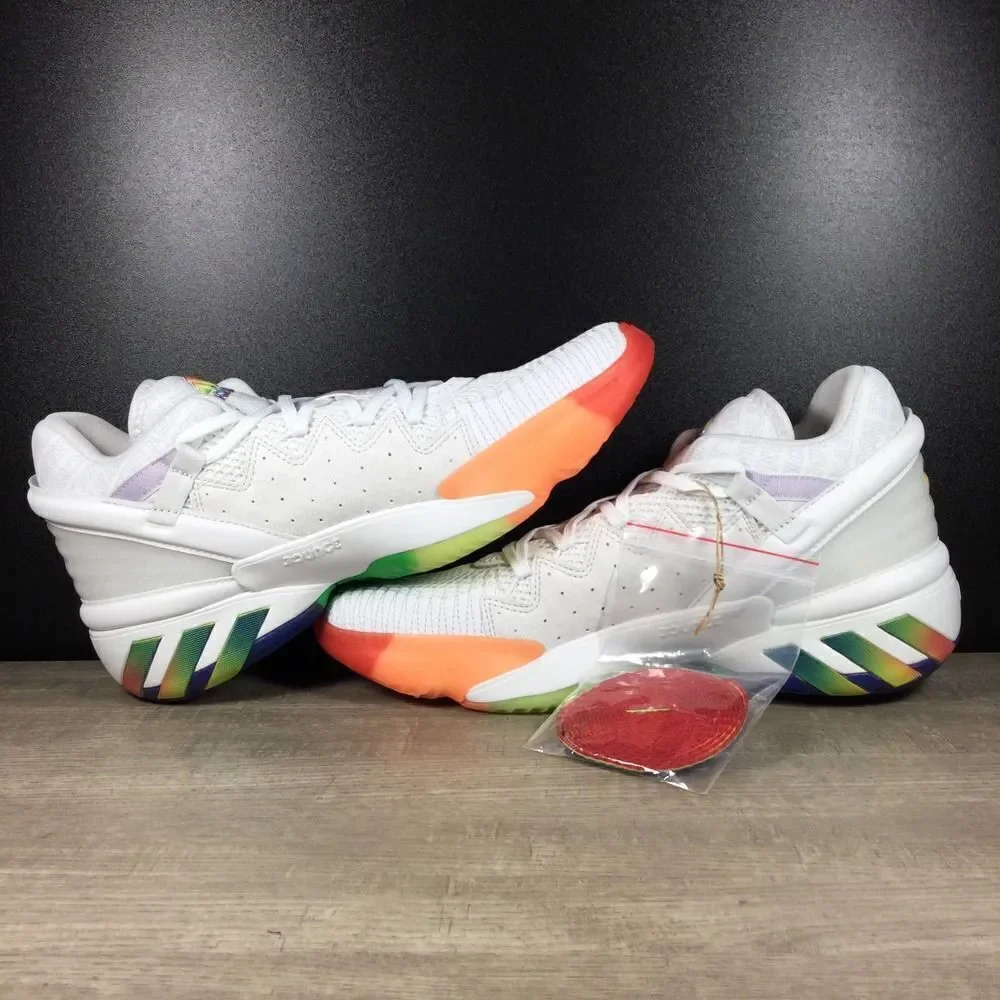 Adidas D.O.N. Issue 2 Indefinable Men's sz 10 White Orange Yellow Blue S29225
